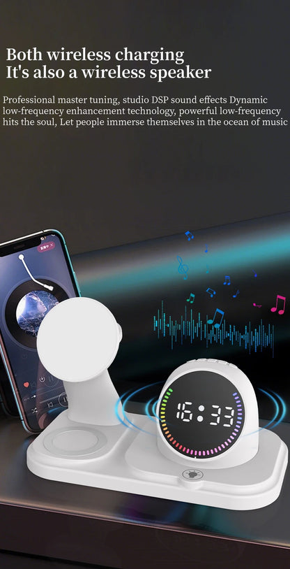 NEW 6 in 1 Desk Phone Holder with Wireless Charger