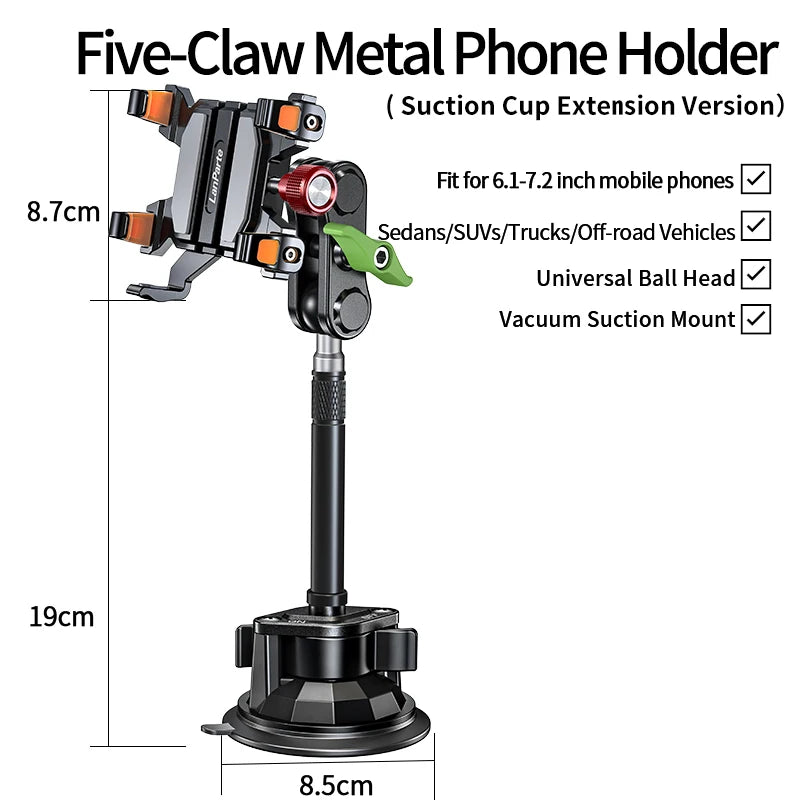 Anti-slip Heavy Duty Car Windshield Metal Five-Claw