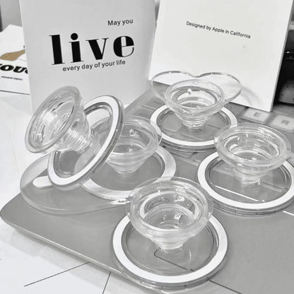 Magnetic Folding Mobile Phone Grip Holder Socket