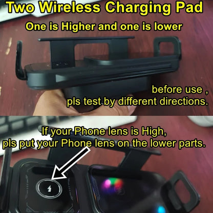 Universal Car Phone Wireless Charger Holder 360° Rotation Mount