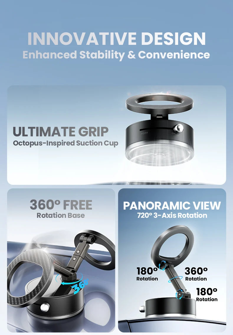 Mobile Phone Stand Vacuum Adsorption Foldable Rotation