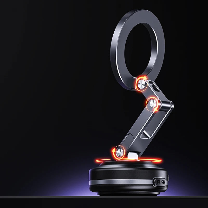 Magnetic Vacuum Adsorption Phone Car Holder Foldable