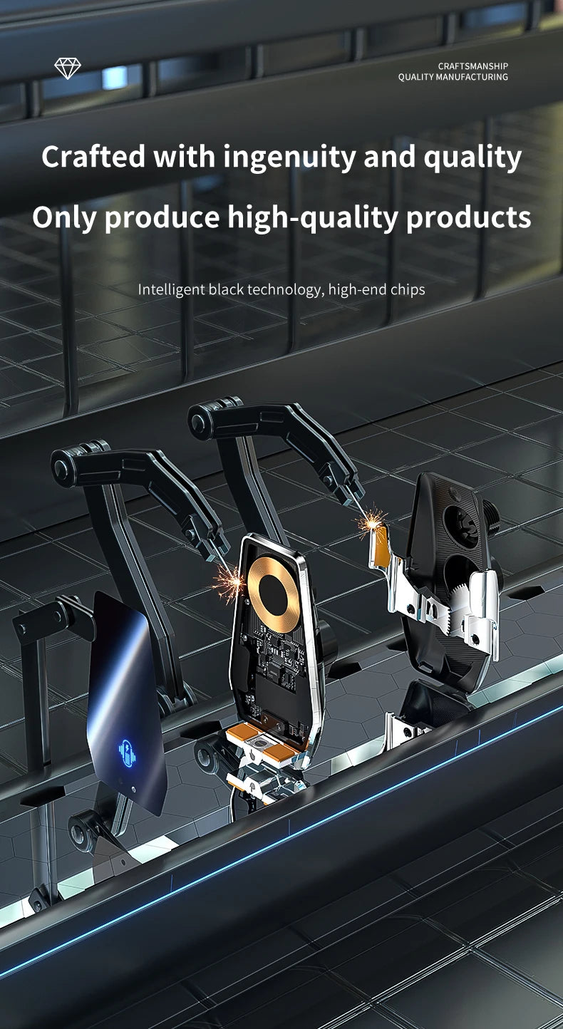 New Max 66W Magnetic Car Phone Holder 15W Wireless Charging