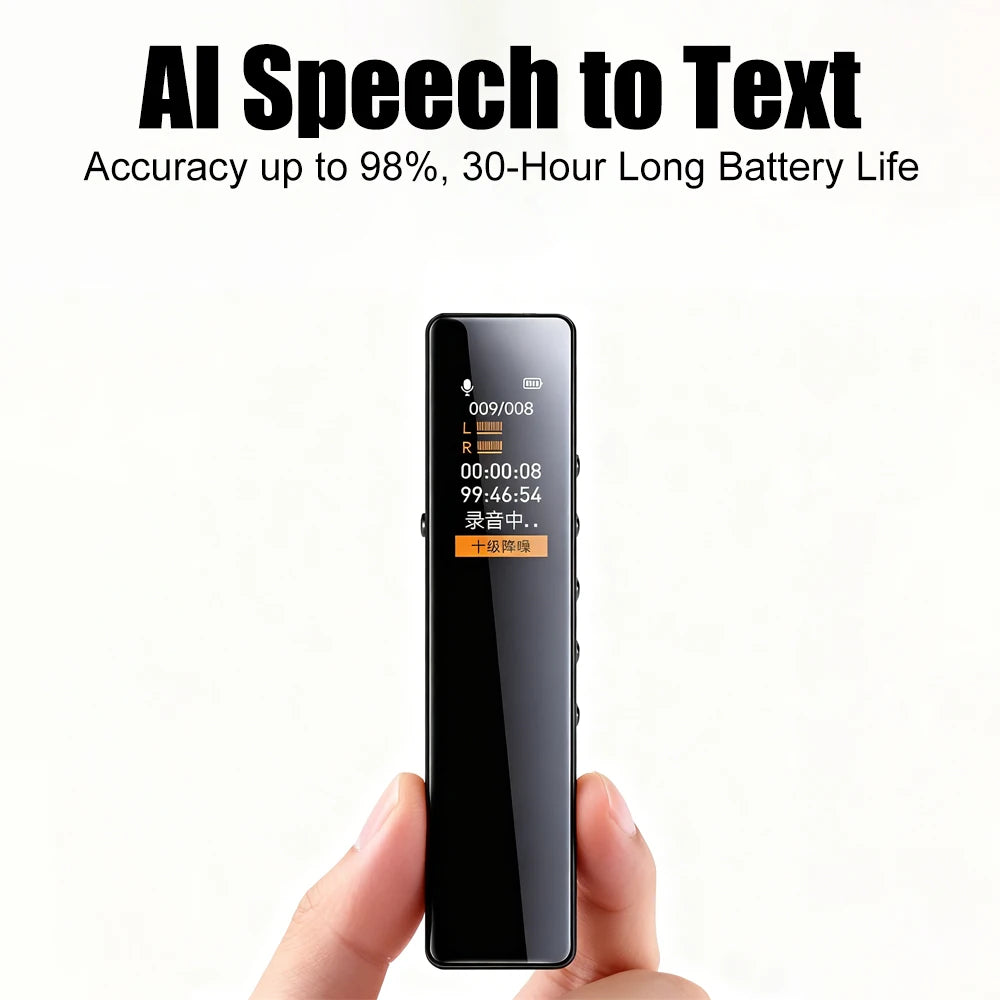 Famue Ai Voice Recorder with Text Transcription Mini Portable
