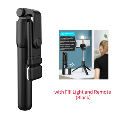Phone Selfie Stick Tripod Bluetooth Remote Wireless Selfie Stick