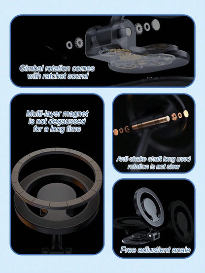 360° Rotating Magnetic Car Phone Holder Foldable
