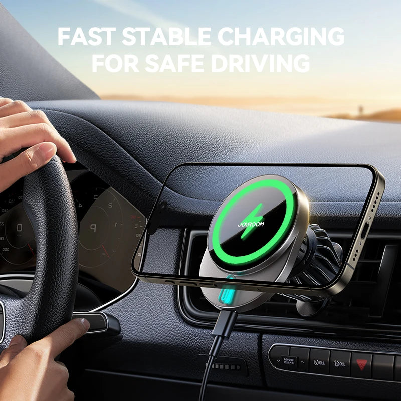 15W Magnetic Phone Holder Mount Charger Fast Wireless Car Charger