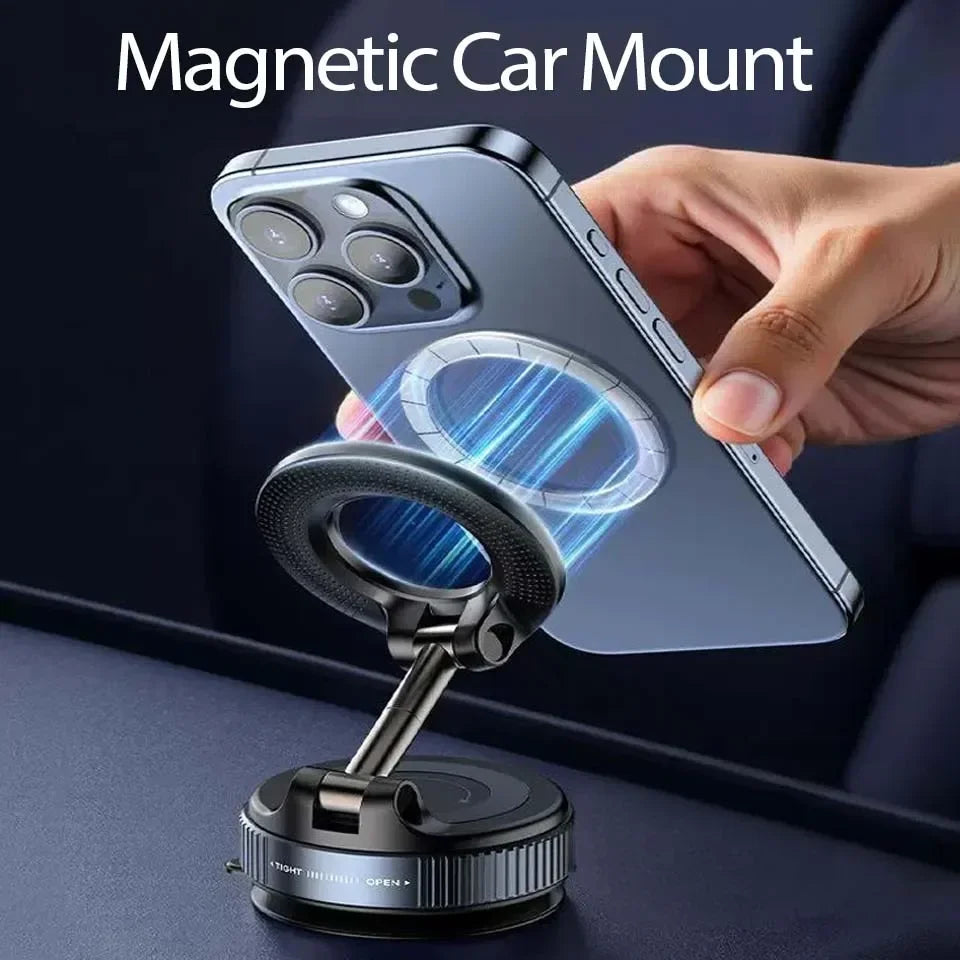 Vacuum Magnetic Car Phone Mount, 360° Rotatable