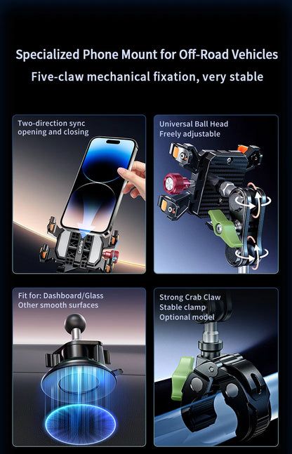 Five Claw Metal Vacuum Adsorption Car Phone Holder Bracket