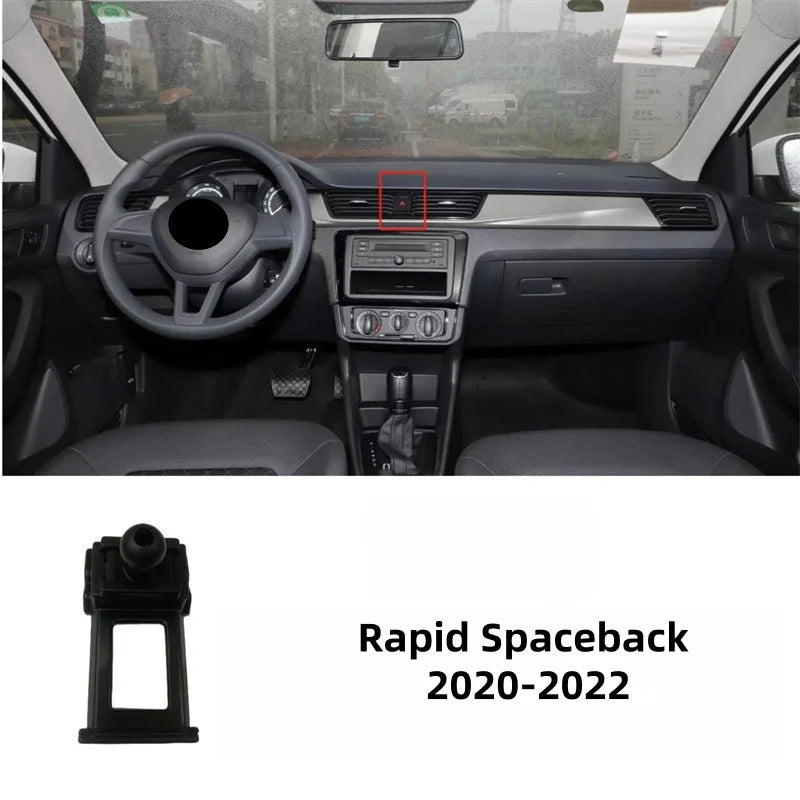 For Skoda Interior Phone Holder Stand Base Mount Bracket
