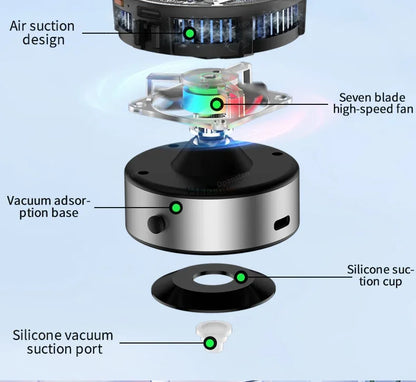 Cooling Car Magnetic Wireless Charger Vacuum Adsorption