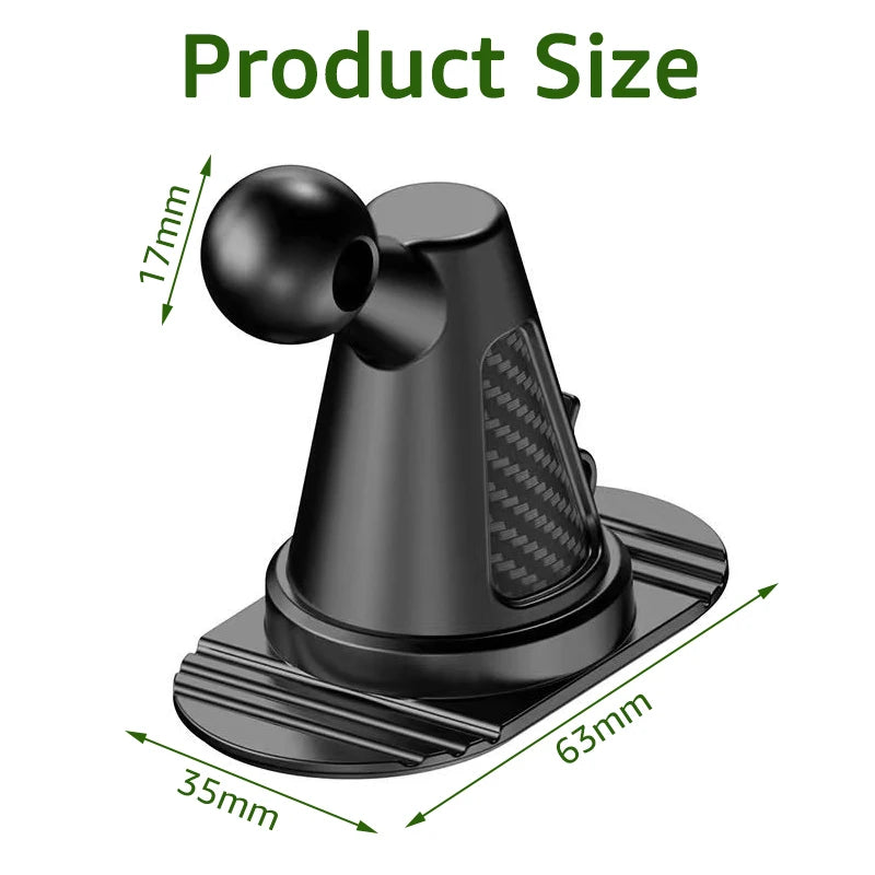 Universal 17mm Ball Head Stand Mount for Car Phone Holder Adhesive Pads