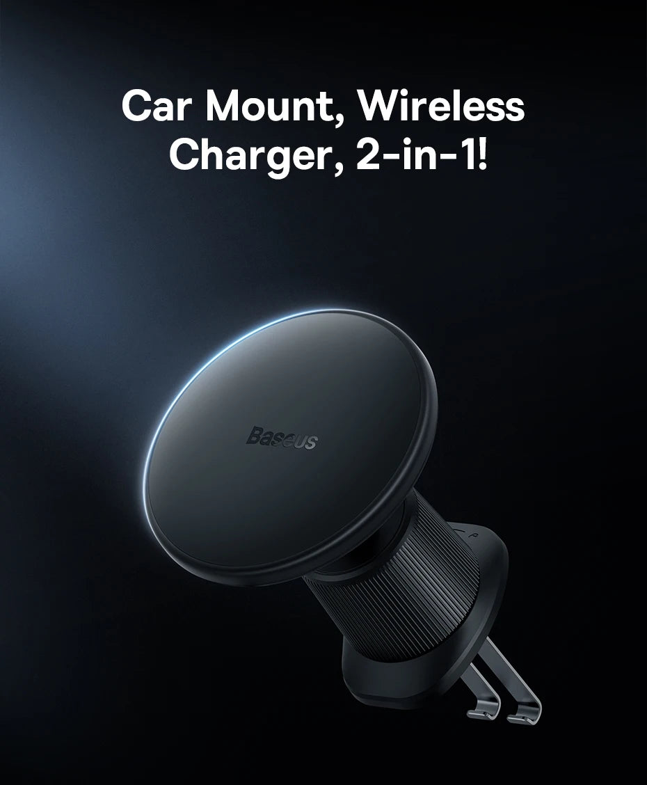 15W Fast Charging Car Charger Holder Magnetic Car Phone Holder