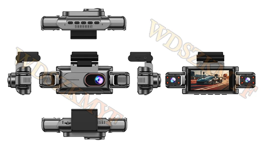360°Auto Camera 1080P Video Recorder 3/4 Lens WIFI DashCam
