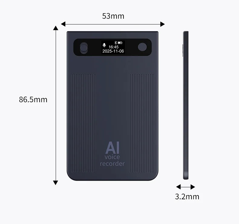 New Ultra-thin T8 Intelligent AI Voice Recorder Transcription