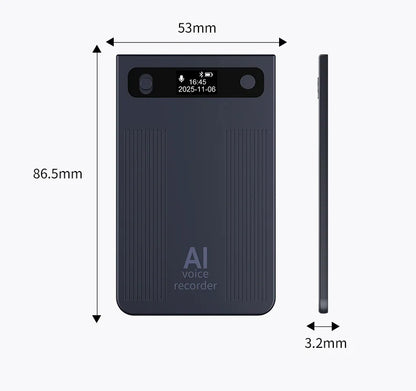 New Ultra-thin T8 Intelligent AI Voice Recorder Transcription