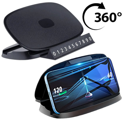 360 Rotate Car Mobile Phone Holder Mount on Dashboard Clamshell Cell Phone Holder