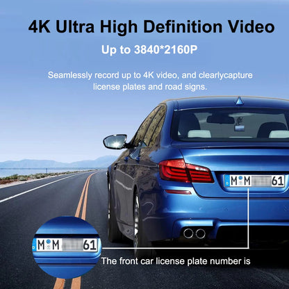 Dash Cam for Cars 4K Front or Rear Camera Car Dvr WIFI Car Camera