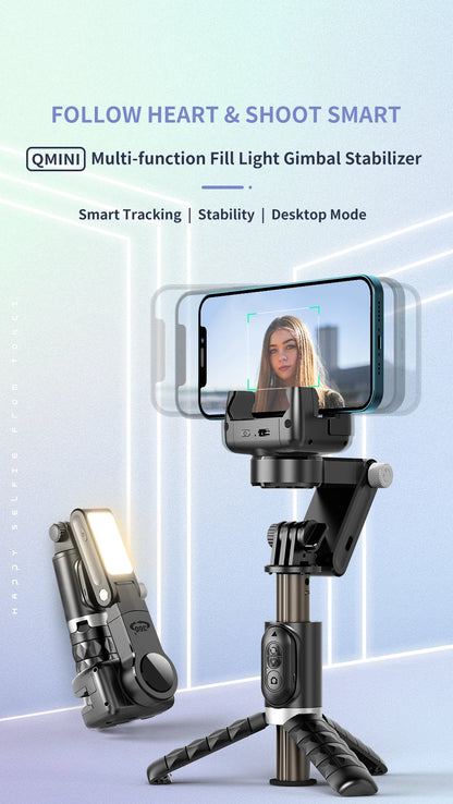 Bluetooth Smartphone Gimbal Stabilizer with Extendable Stick