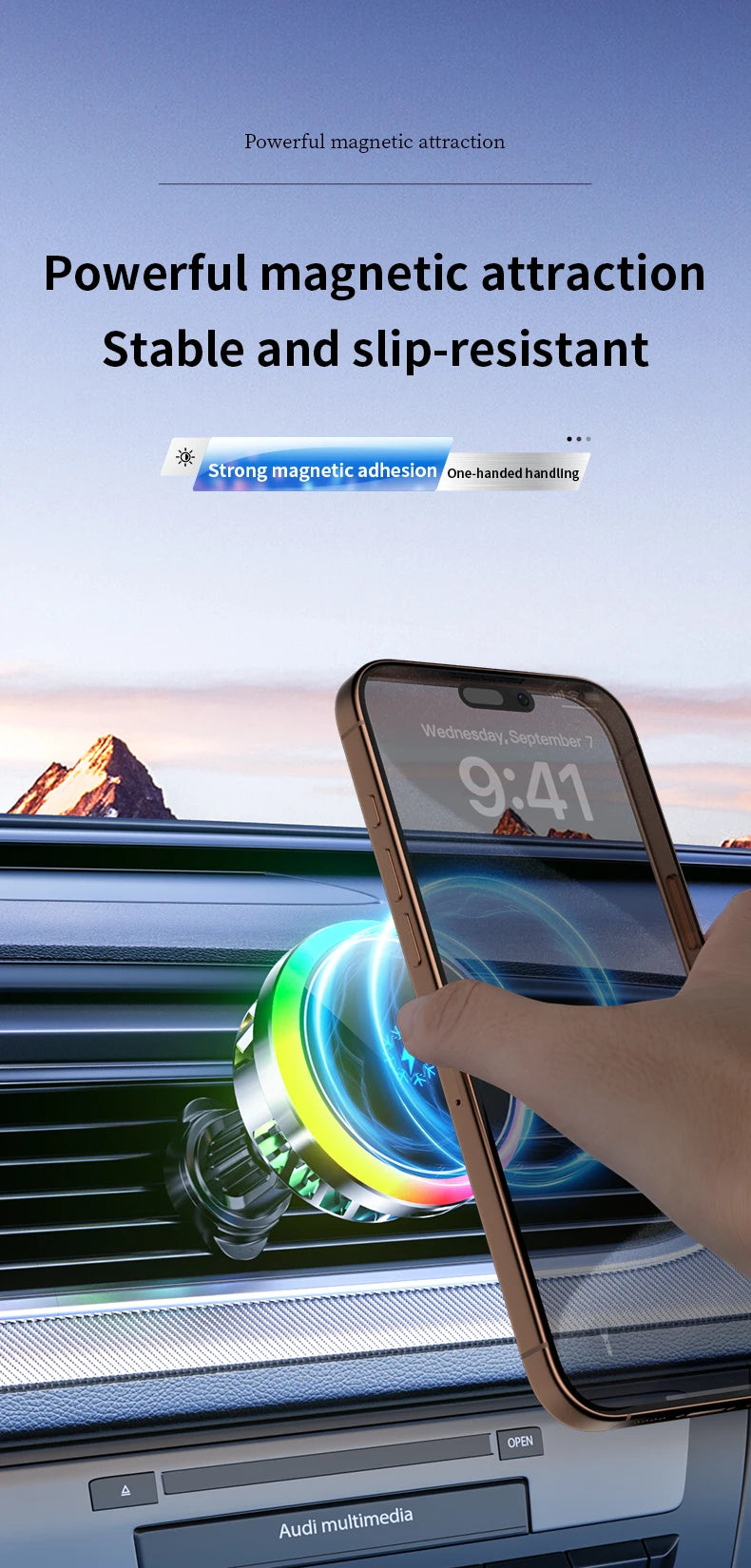 Wireless Car Charger 15W Magnetic Turbo Air Cooling