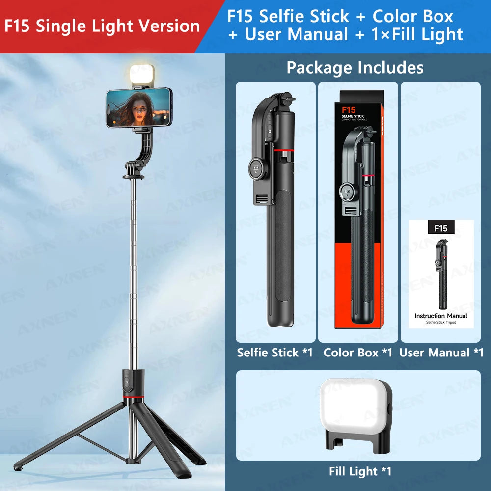 F15 Selfie Stick Tripod with Bluetooth Remote