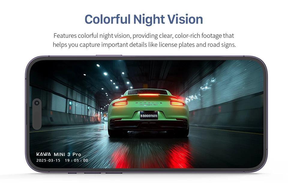 2K KAWA MINI 3 Pro Cameras for Car DVR Tiny Dash Cam