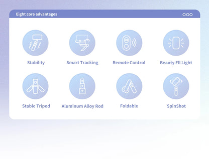 Bluetooth Smartphone Gimbal Stabilizer with Extendable Stick