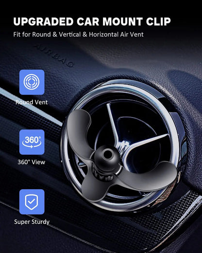 17mm Ball Head Car Air Vent Outlets Clip Cellphone Holder Base Universal
