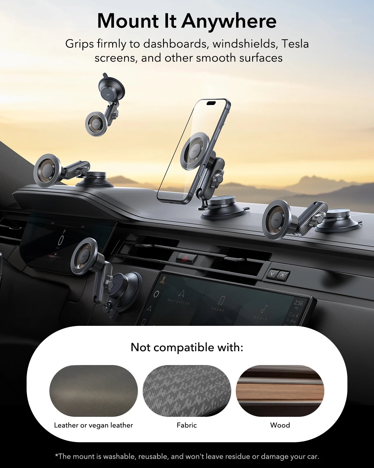 ESR MagSafe Car Mount Vacuum Magnetic Car Mount