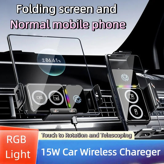 Universal Car Phone Wireless Charging Holder 360° Rotation Mount