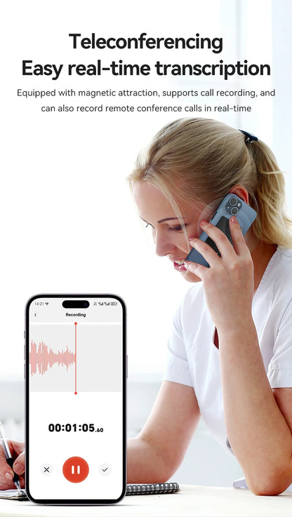 Ultra-Thin 180 Languages AI Voice Recorder Online Translator