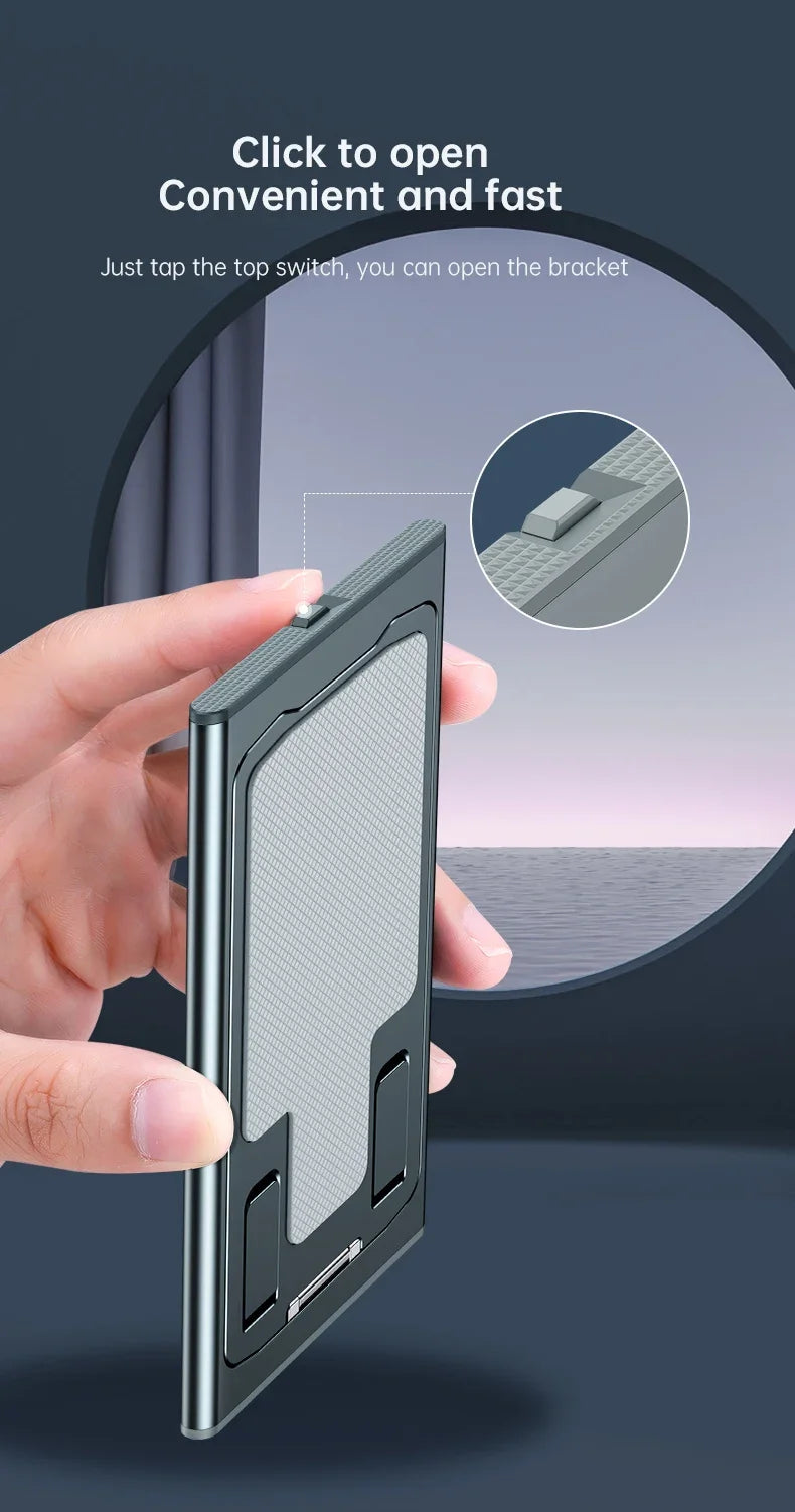 Folding Metal Phone Stand Solid Support Kickstand Phone Holder