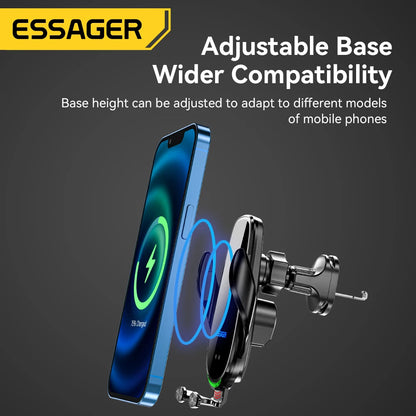 Essager Qi 15W Wireless Charger Car Phone Holder In Car Air Vent