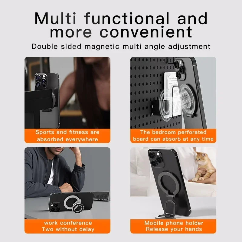 For MagSafe Double Sided Magnetic Phone Ring Holder