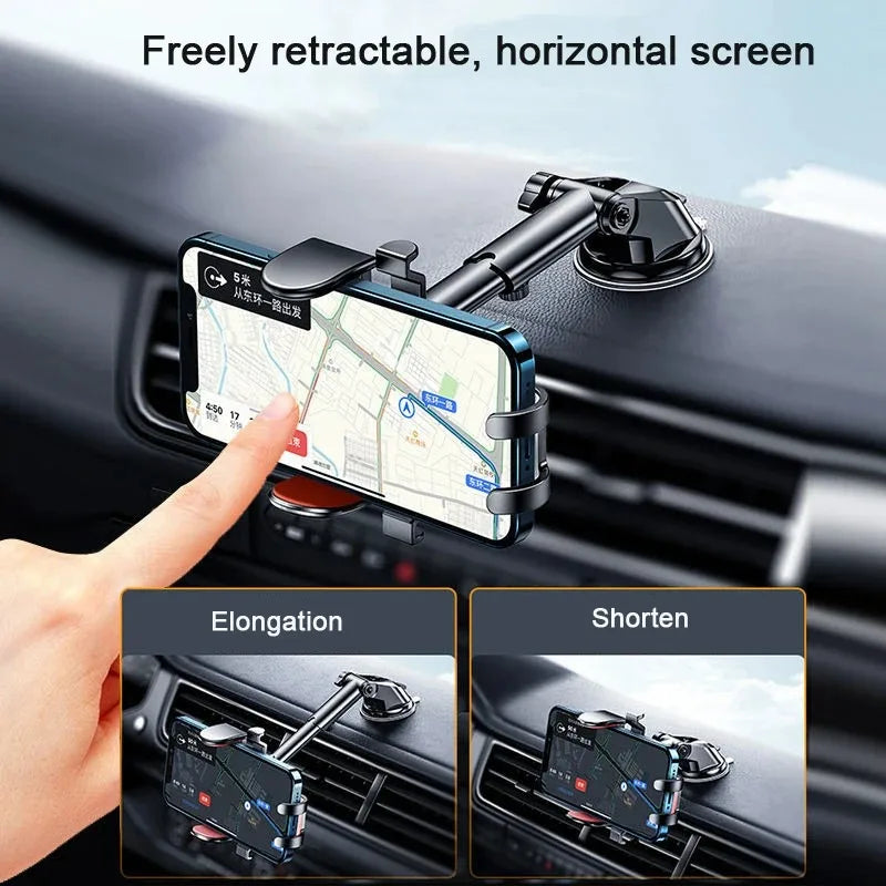 Universal Dashboard Car Phone Holder Multi-Functional 360 Rotating