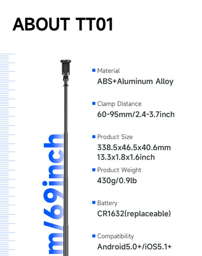 TT01 Portable 70 Inch All-in-one Auto Pop Open Tripod