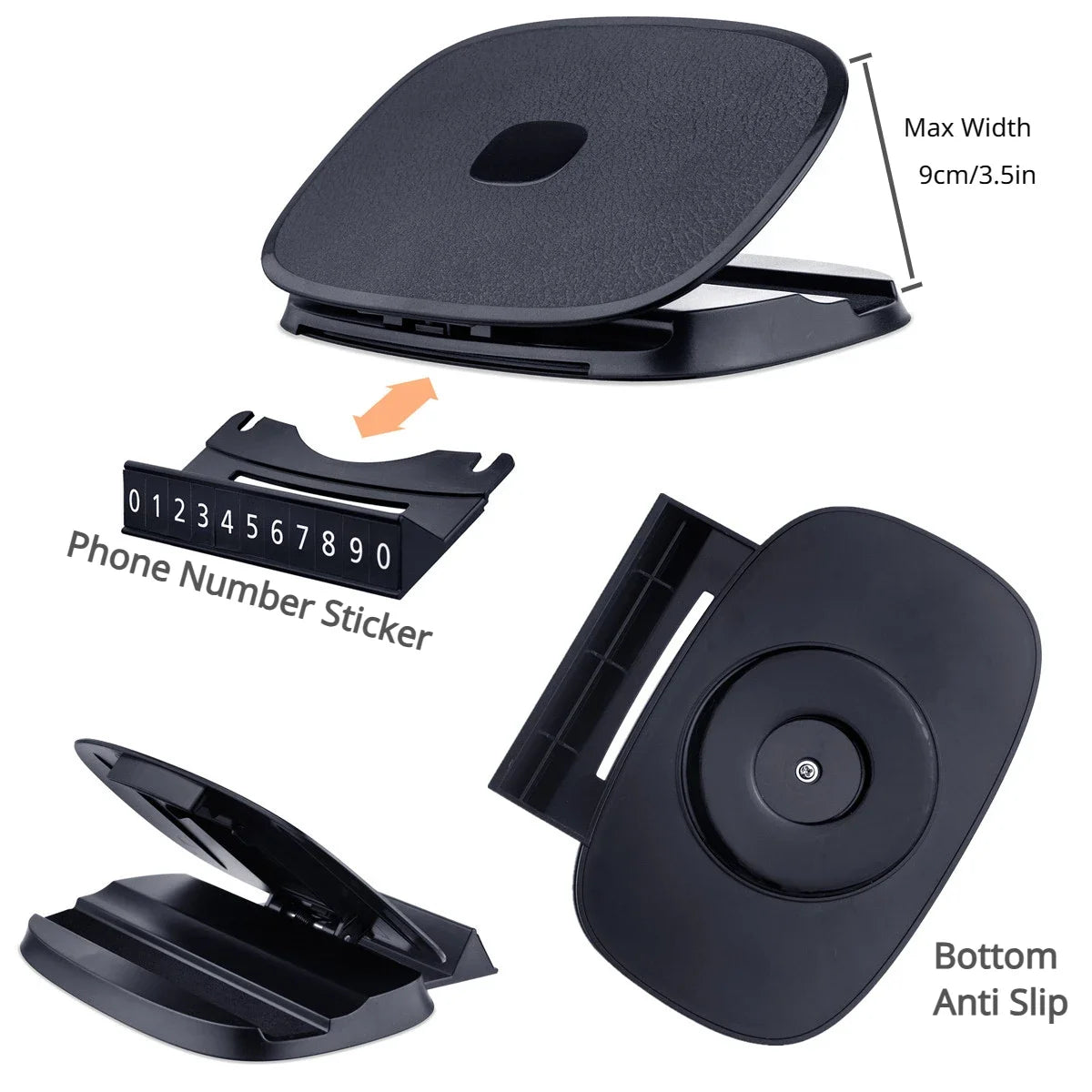 360 Rotate Car Mobile Phone Holder Mount on Dashboard Clamshell Cell Phone Holder