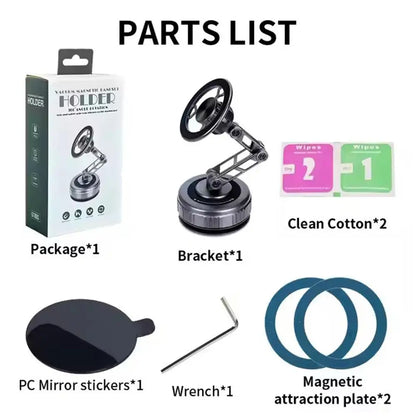Car Phone Holder With Vacuum Magnetic Suction Cup Foldable