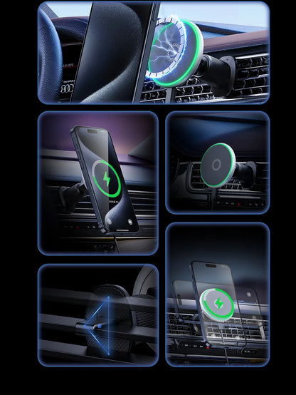 Car Phone Holder Wireless Charging Magnetic Phone Holder Car