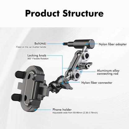 New 360 Degrees Rotatable A-Pillar Car Phone Holder