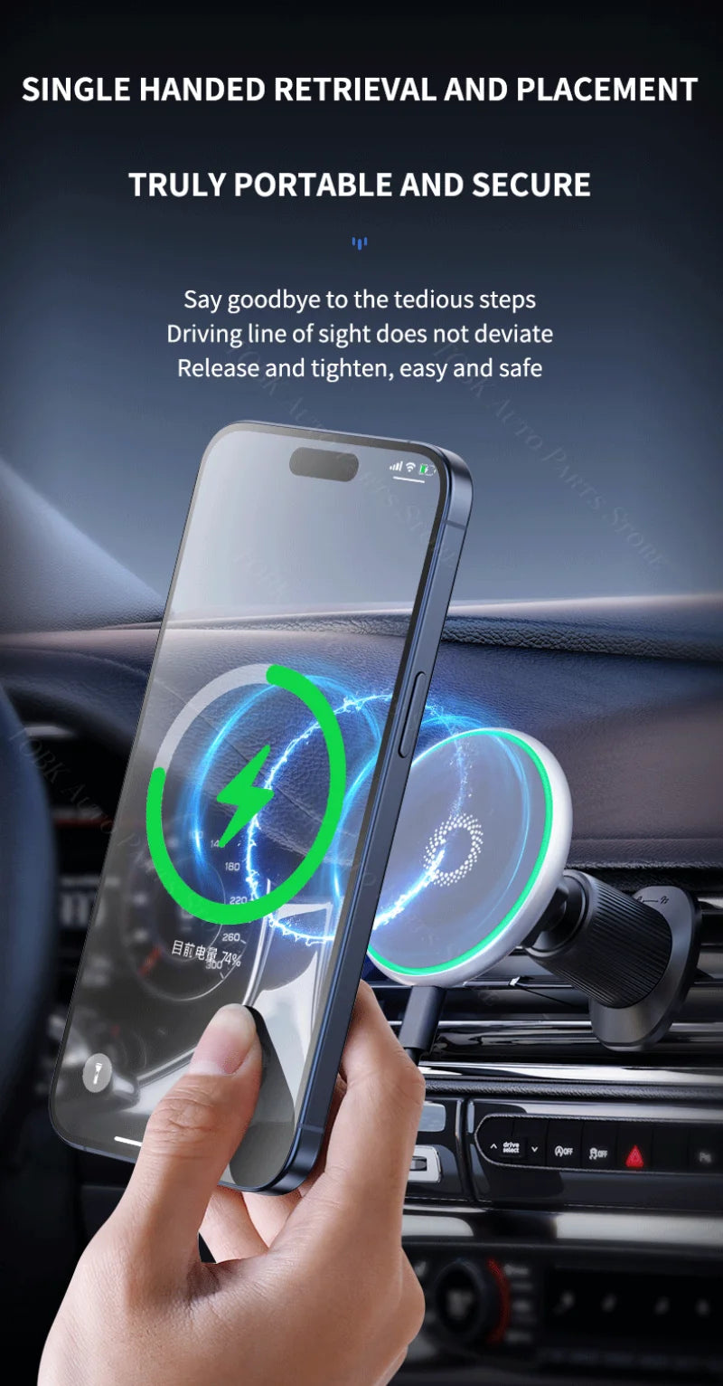 Magnetic Phone Holder for Audi Q7 Wireless Charging