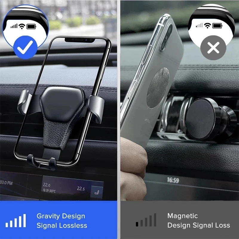 Gravity Car Holder For Phone Air Vent Clip Mount Mobile Cell Stand