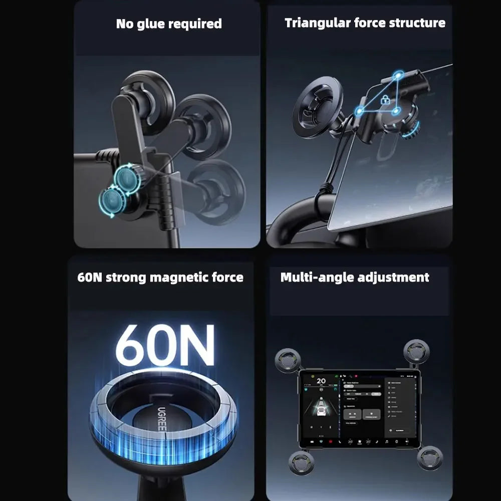 Car Phone Mount Holder 15W Magnetic Wireless Charger