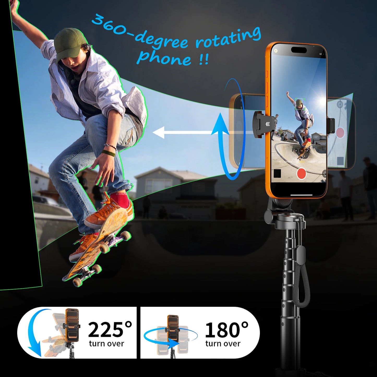 Portable Magnetic Selfie Stick Multifunctional Phone Holder