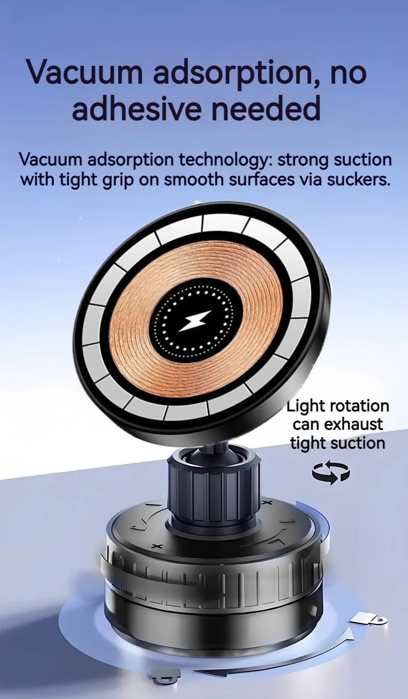 15W Universal Magnetic Car Phone Wireless Charger Holder