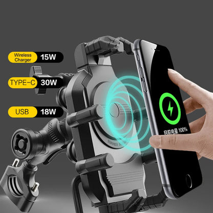 Fast Charger Stand Wireless Charging Shockproof Handlebar Mount