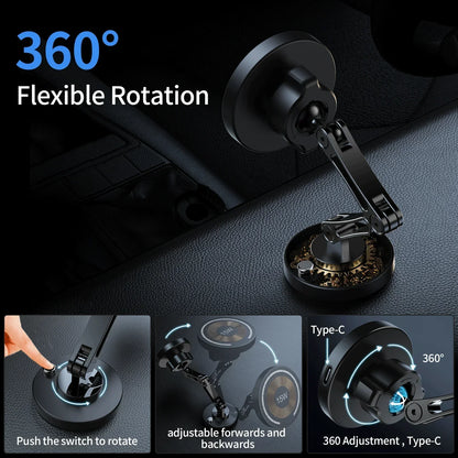 Magnetic Car Phone Holder Mount Wireless Charger Fast Charging
