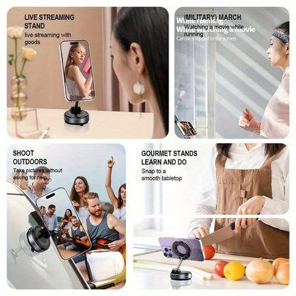 Suction Cup Phone Mount Magnetic Phone Holder for Car 360°