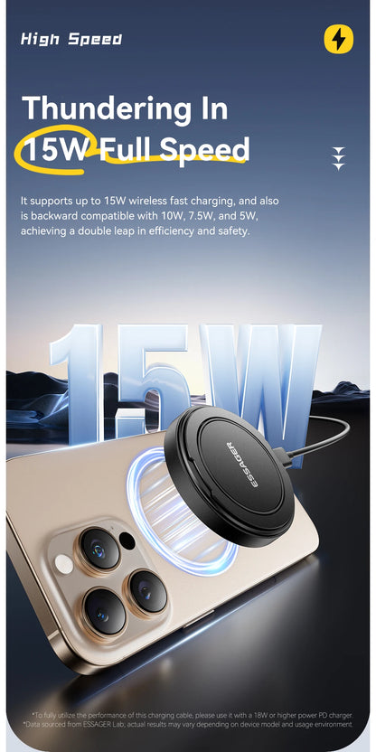 Magnetic 15W Wireless Charger Fast Charging Pad Stand