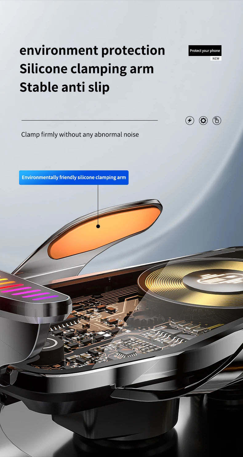 66W Magnetic Car Phone Holder 15W Wireless Fast Charger Car Stand